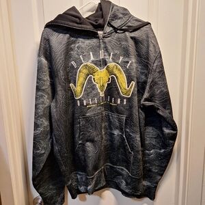 Dall Sheep Skull Topographic Deadeye Outfitters Hoodie Mens Large